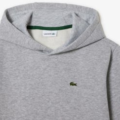 Vetements Fille | LACOSTE Sweatshirt A Capuche Enfant En Molleton De Coton Biologique