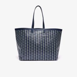 Sacs A Main & Cabas | LACOSTE Grand Sac Cabas Zely Monogramme En Toile Enduite