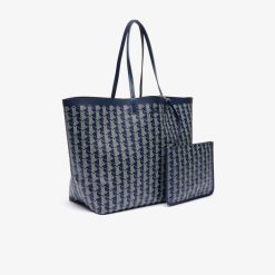 Sacs A Main & Cabas | LACOSTE Grand Sac Cabas Zely Monogramme En Toile Enduite