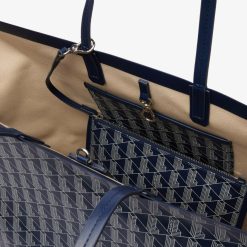 Sacs A Main & Cabas | LACOSTE Grand Sac Cabas Zely Monogramme En Toile Enduite