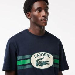 T-Shirts | LACOSTE T-Shirt Imprime Monogramme Regular Fit En Coton